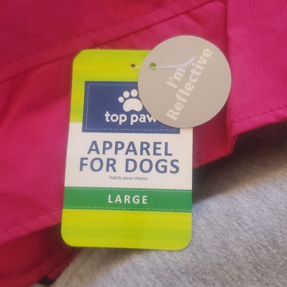Pink Top Paw Large Dog Jacket Coat - Picture 6 of 7